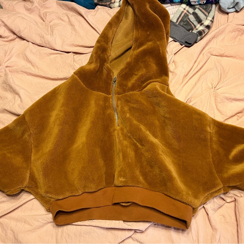 Womens Brown Hooded Jacket